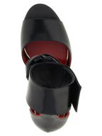 Valentino Garavani Black Calfskin Stiletto Heel Sandals Valentino Garavani