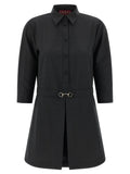 Gucci Gray Wool Short Dress Gucci