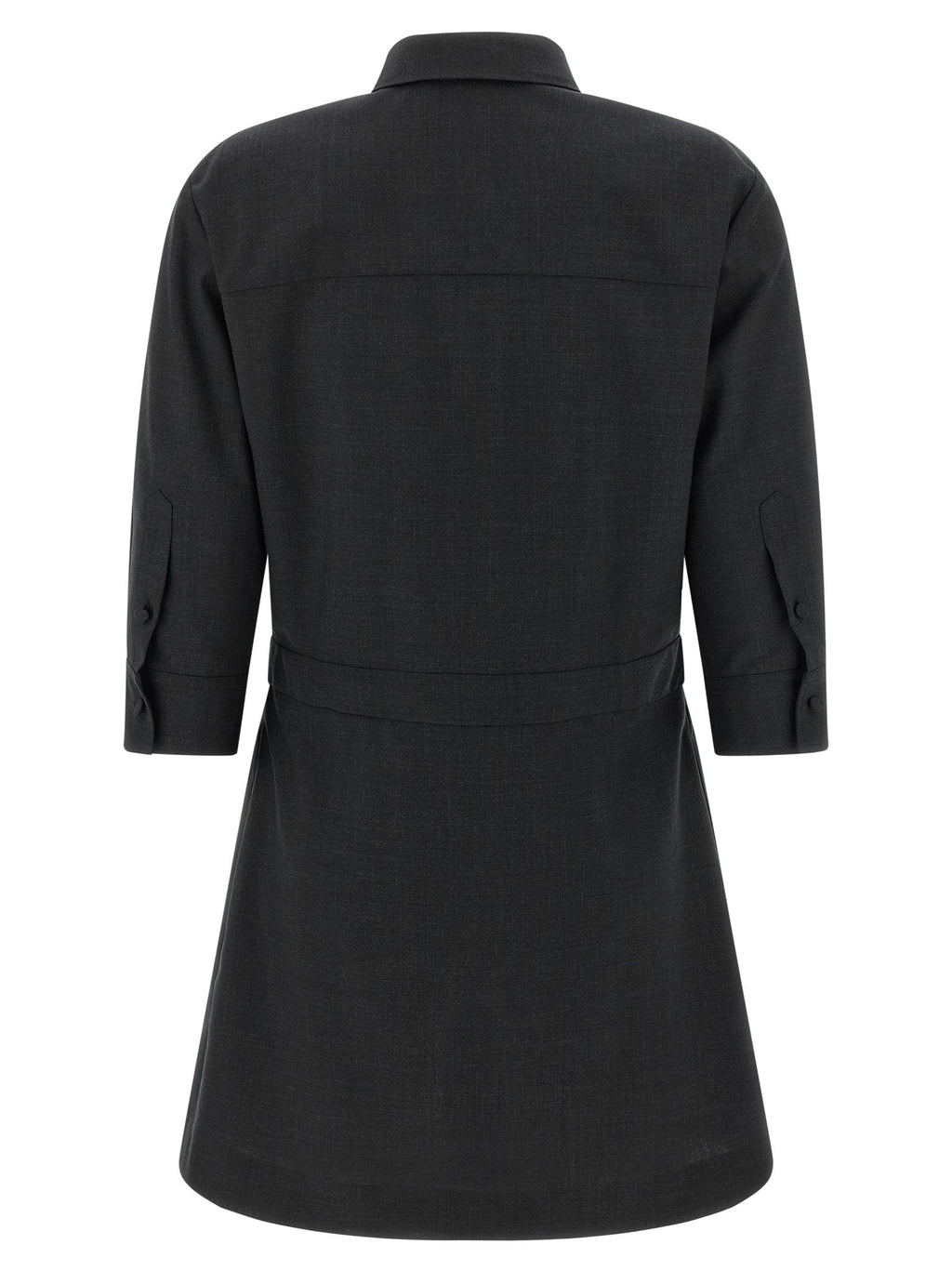 Gucci Gray Wool Short Dress Gucci