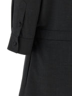 Gucci Gray Wool Short Dress Gucci