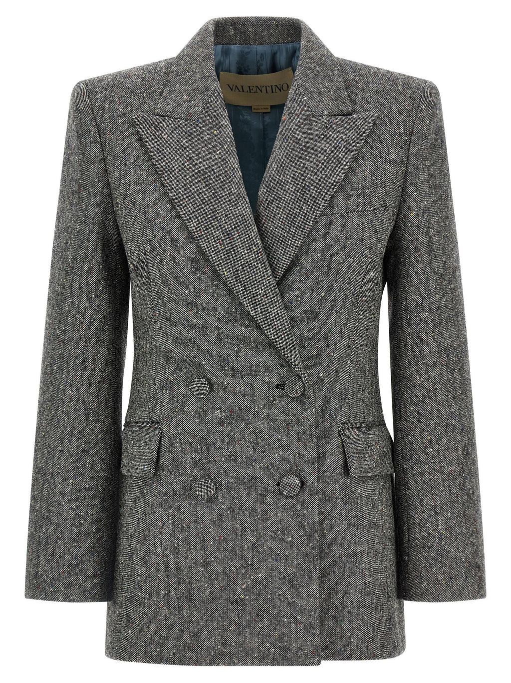 Valentino Garavani Gray Virgin Wool Blazer Valentino Garavani