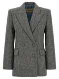 Valentino Garavani Gray Virgin Wool Blazer Valentino Garavani