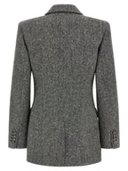 Valentino Garavani Gray Virgin Wool Blazer Valentino Garavani