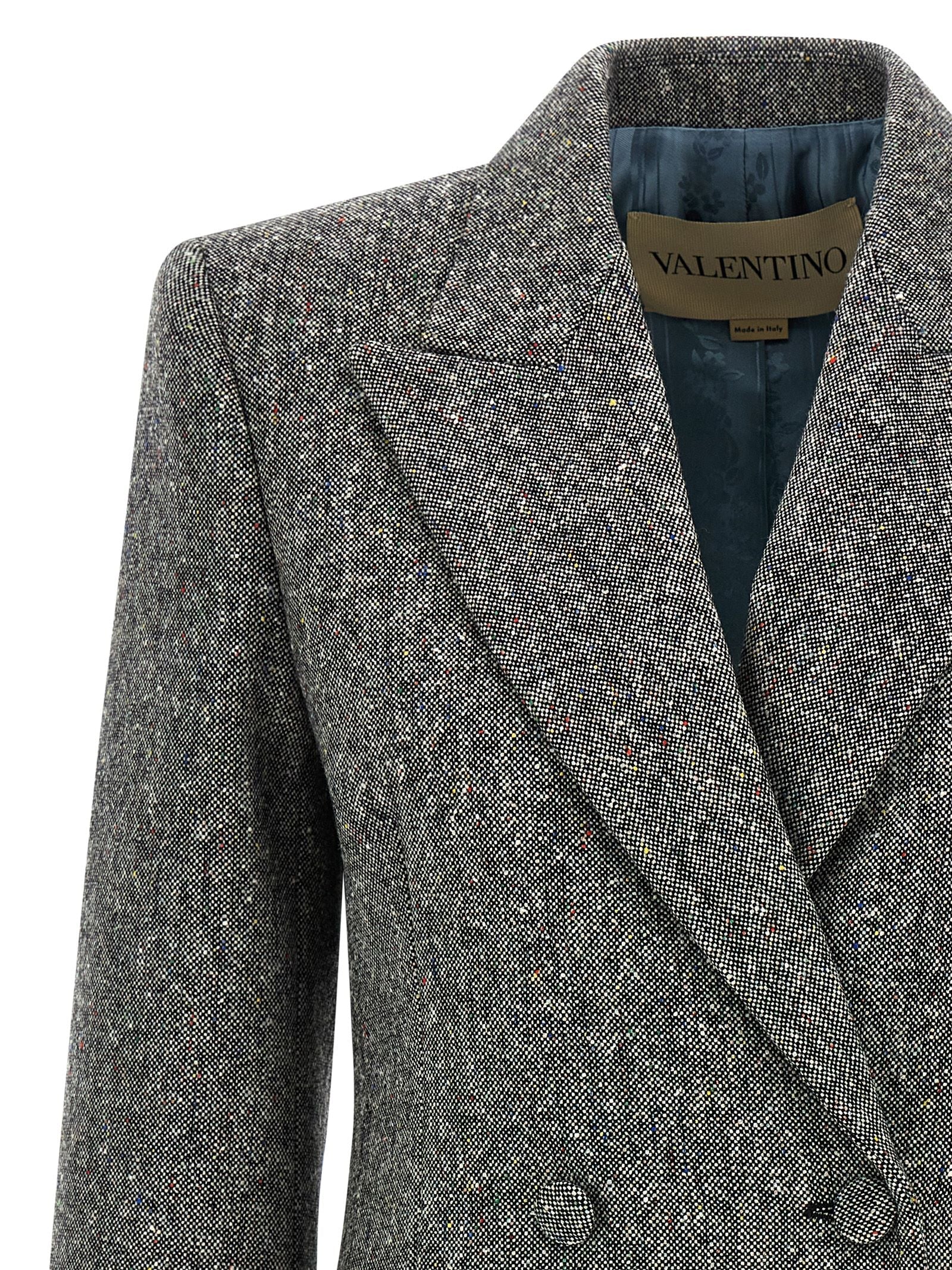Valentino Garavani Gray Virgin Wool Blazer Valentino Garavani