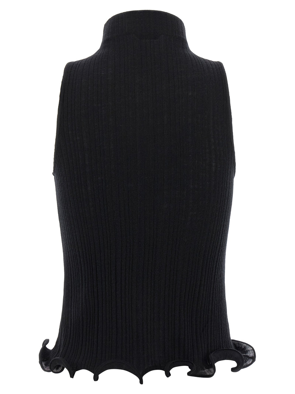Fendi Black Polyester Sleeveles T-Shirt Fendi