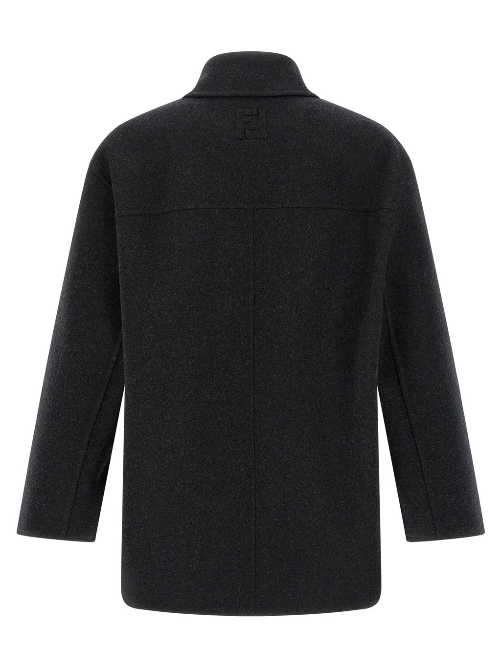 Fendi Gray Virgin Wool Coat Fendi