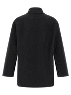 Fendi Gray Virgin Wool Coat Fendi