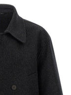 Fendi Gray Virgin Wool Coat Fendi