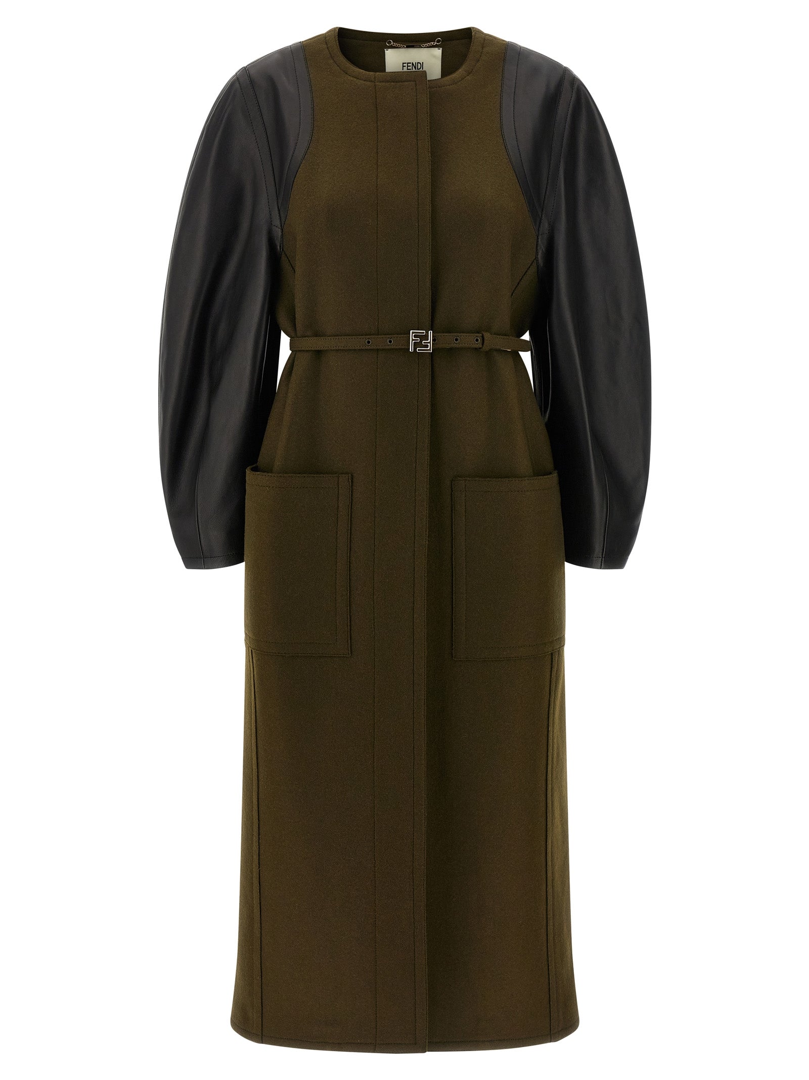Fendi Bicolor Viscose Coat Fendi