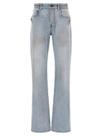 Balenciaga Blue Cotton Straight-Leg Jeans Balenciaga