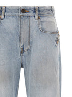 Balenciaga Blue Cotton Straight-Leg Jeans Balenciaga