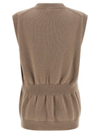 Fendi Beige Cashmere Sleeveless Jacket Fendi