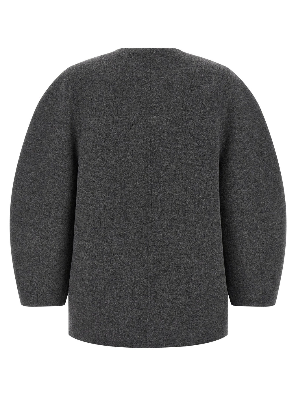 Fendi Gray Virgin Wool Coat Fendi