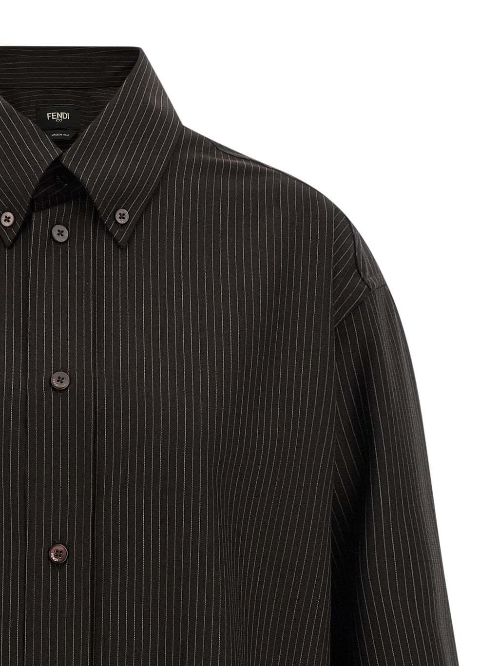 Fendi Brown Virgin Wool Blouse Fendi
