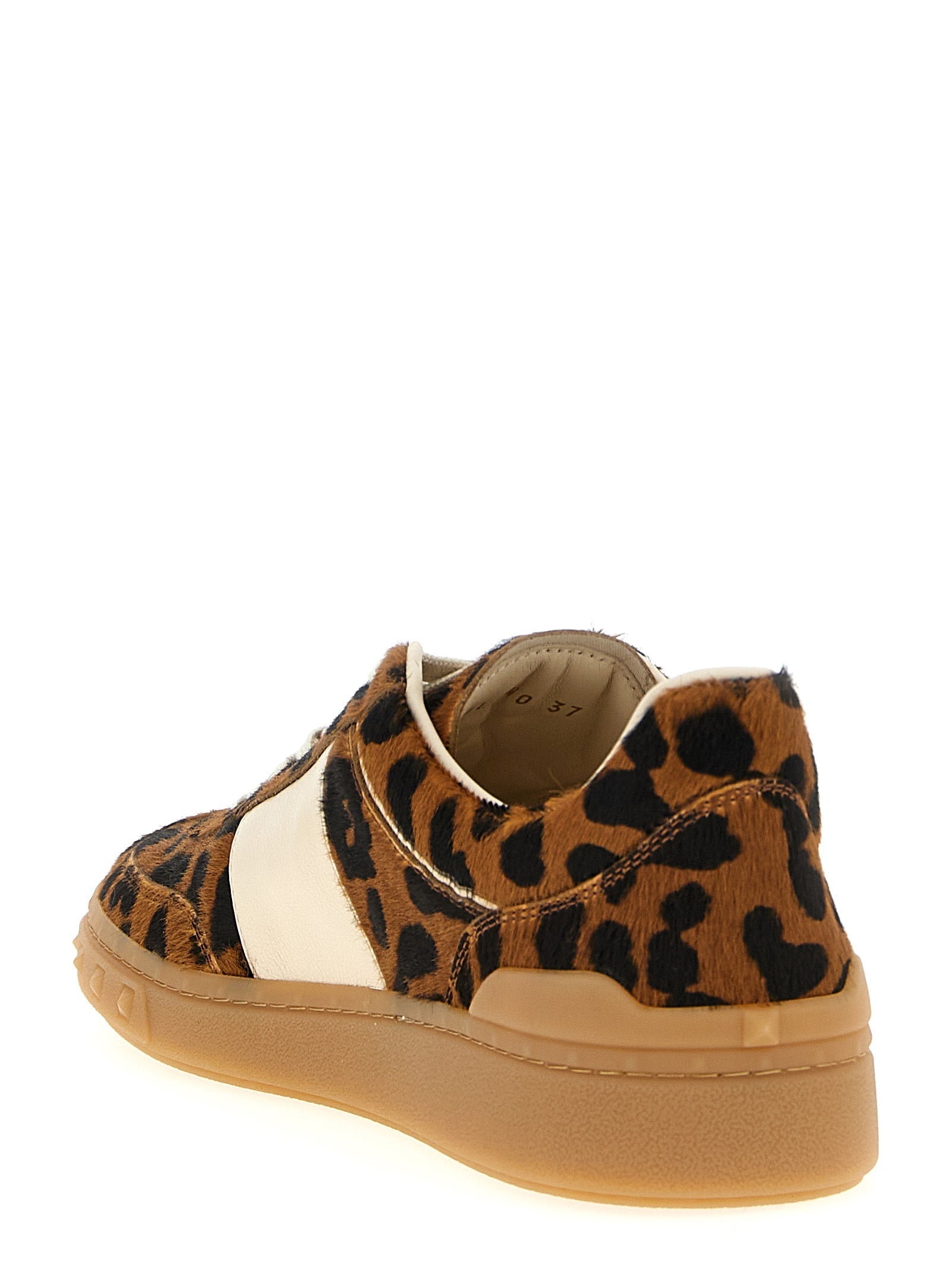 Valentino Garavani Brown Calfskin Low Top Sneakers Valentino Garavani
