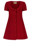 Valentino Garavani Multicolor Virgin Wool Short Dress Valentino Garavani