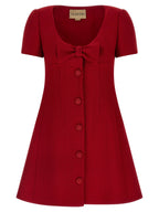 Valentino Garavani Multicolor Virgin Wool Short Dress Valentino Garavani