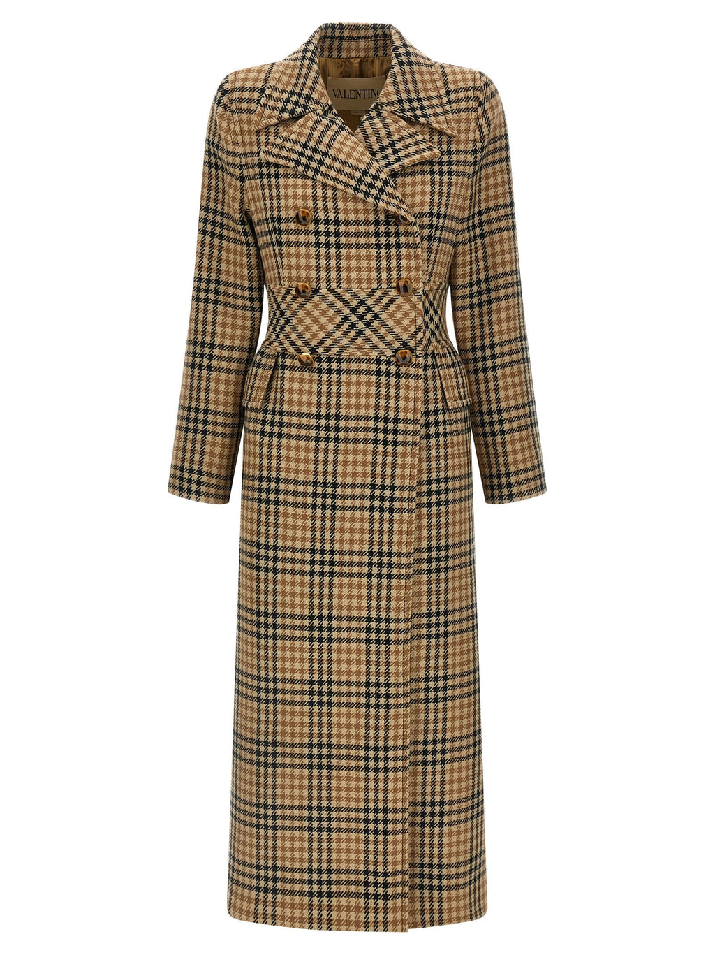 Valentino Garavani Brown Virgin Wool Coat Valentino Garavani