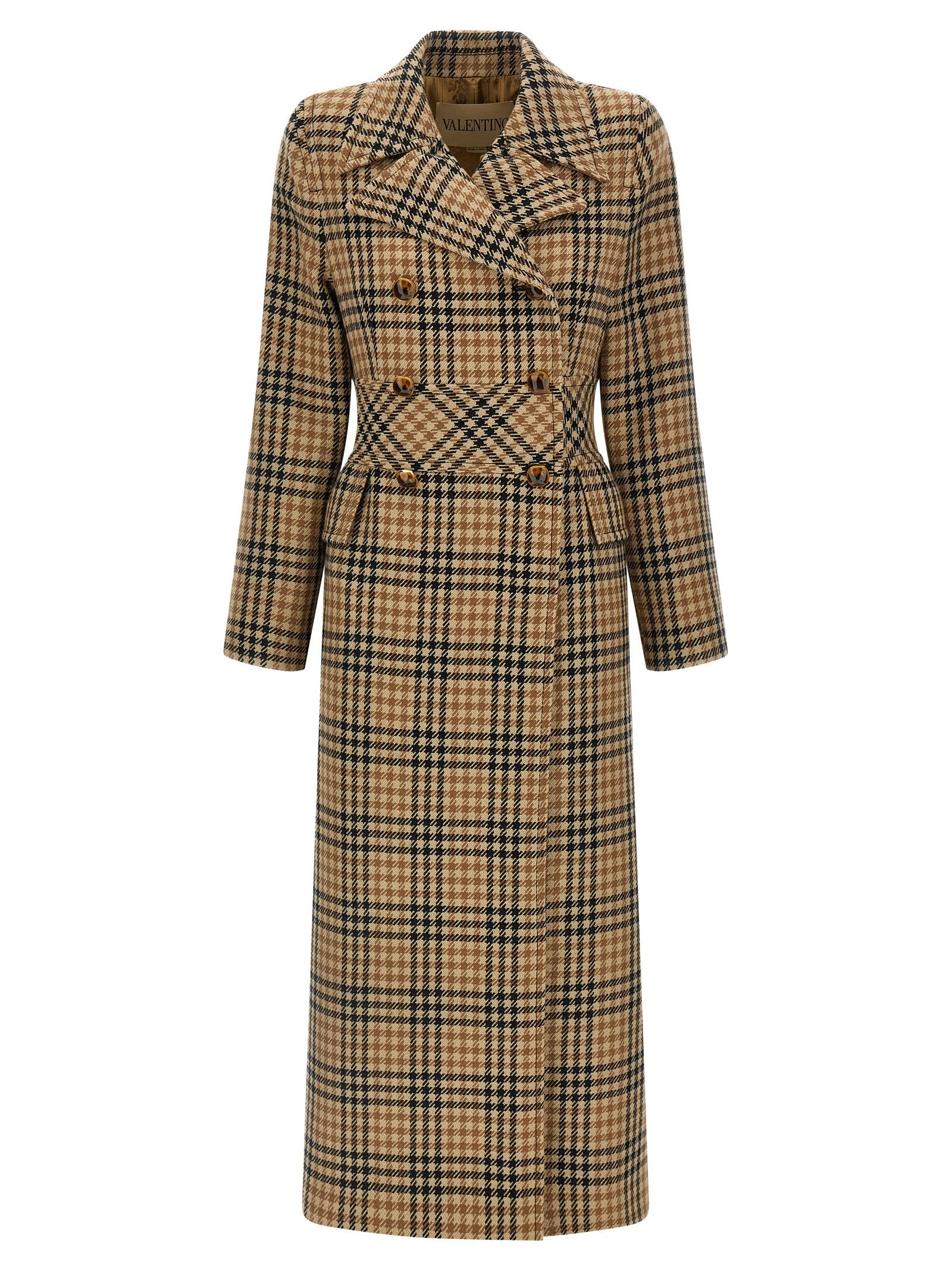 Valentino Garavani Brown Virgin Wool Coat Valentino Garavani