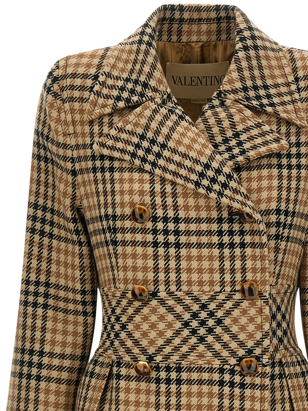 Valentino Garavani Brown Virgin Wool Coat Valentino Garavani