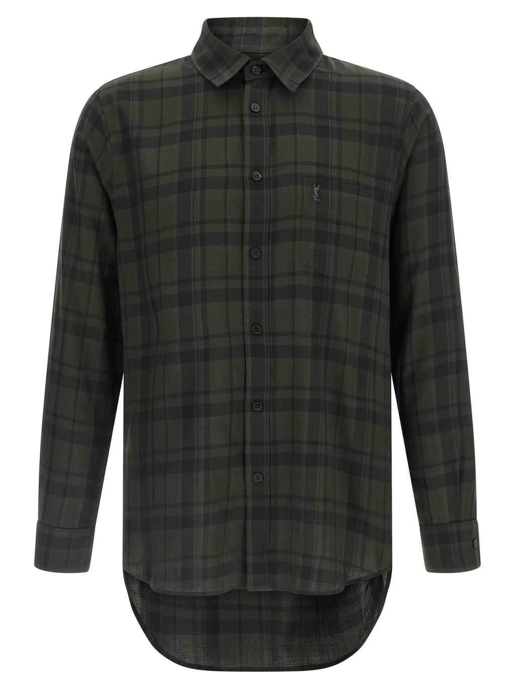 Saint Laurent Bicolor Cotton Blouse Saint Laurent