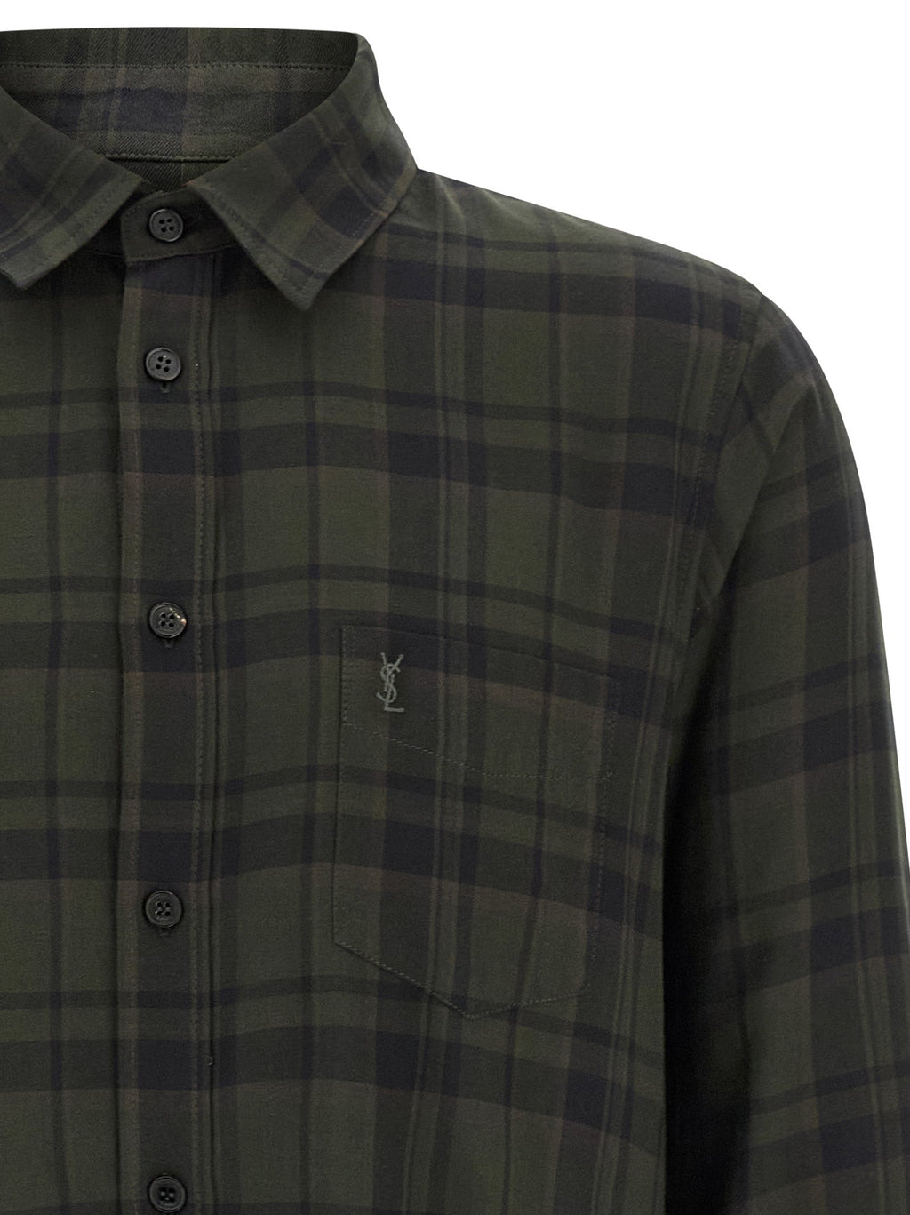 Saint Laurent Bicolor Cotton Blouse Saint Laurent