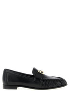 Fendi Black Lamb Leather Slip-On Loafers Fendi