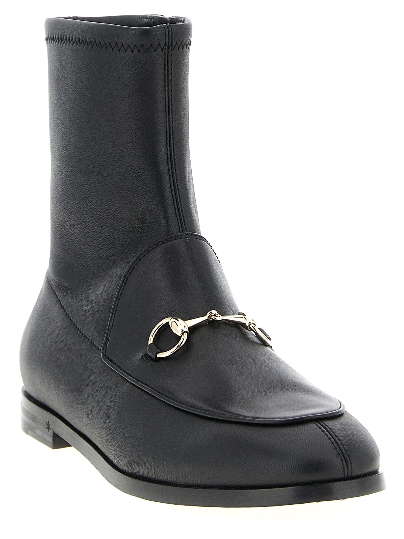 Gucci Black Lamb Leather Ankle Boots Gucci