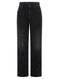 Balenciaga Black Cotton Straight-Leg Jeans Balenciaga