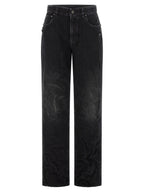 Balenciaga Black Cotton Straight-Leg Jeans Balenciaga
