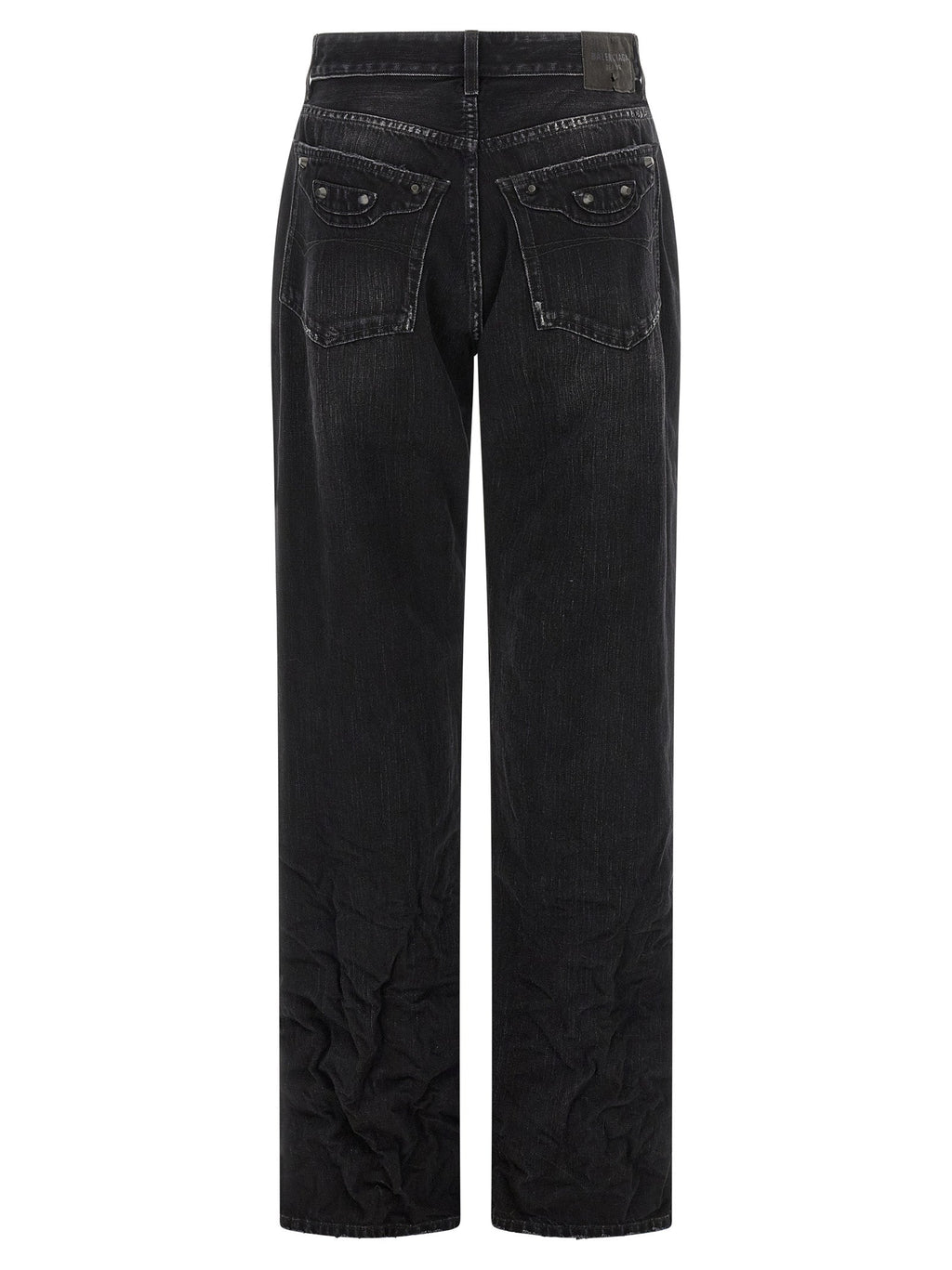 Balenciaga Black Cotton Straight-Leg Jeans Balenciaga