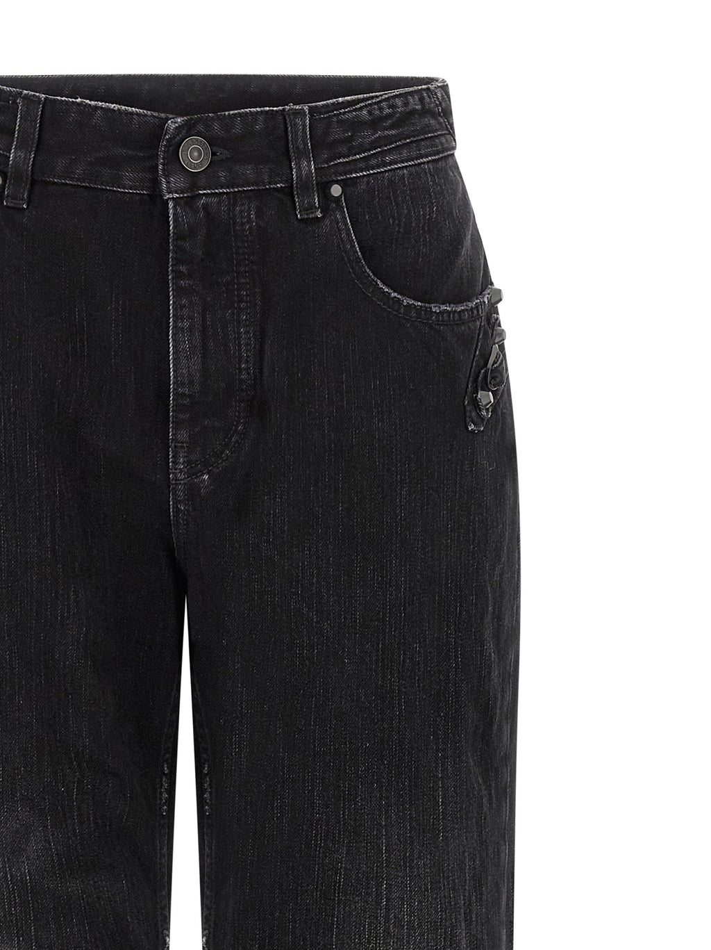 Balenciaga Black Cotton Straight-Leg Jeans Balenciaga