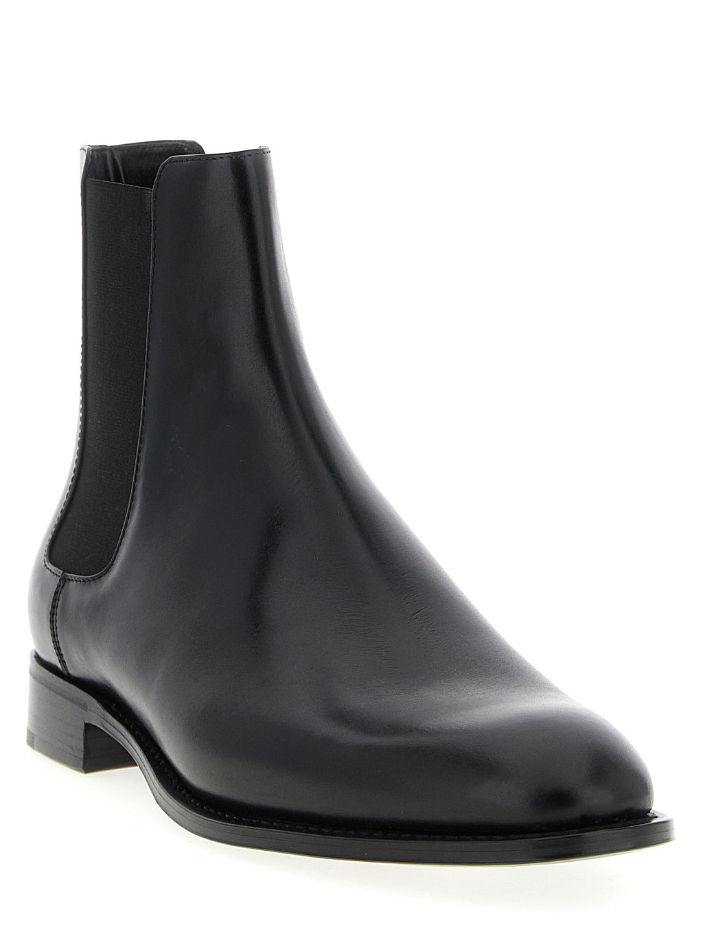 Saint Laurent Black Calfskin Chelsea Boots Saint Laurent