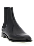 Saint Laurent Black Calfskin Chelsea Boots Saint Laurent