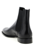 Saint Laurent Black Calfskin Chelsea Boots Saint Laurent