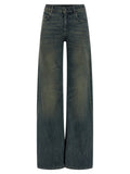 Balenciaga Blue Cotton Flared Jeans Balenciaga