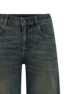 Balenciaga Blue Cotton Flared Jeans Balenciaga