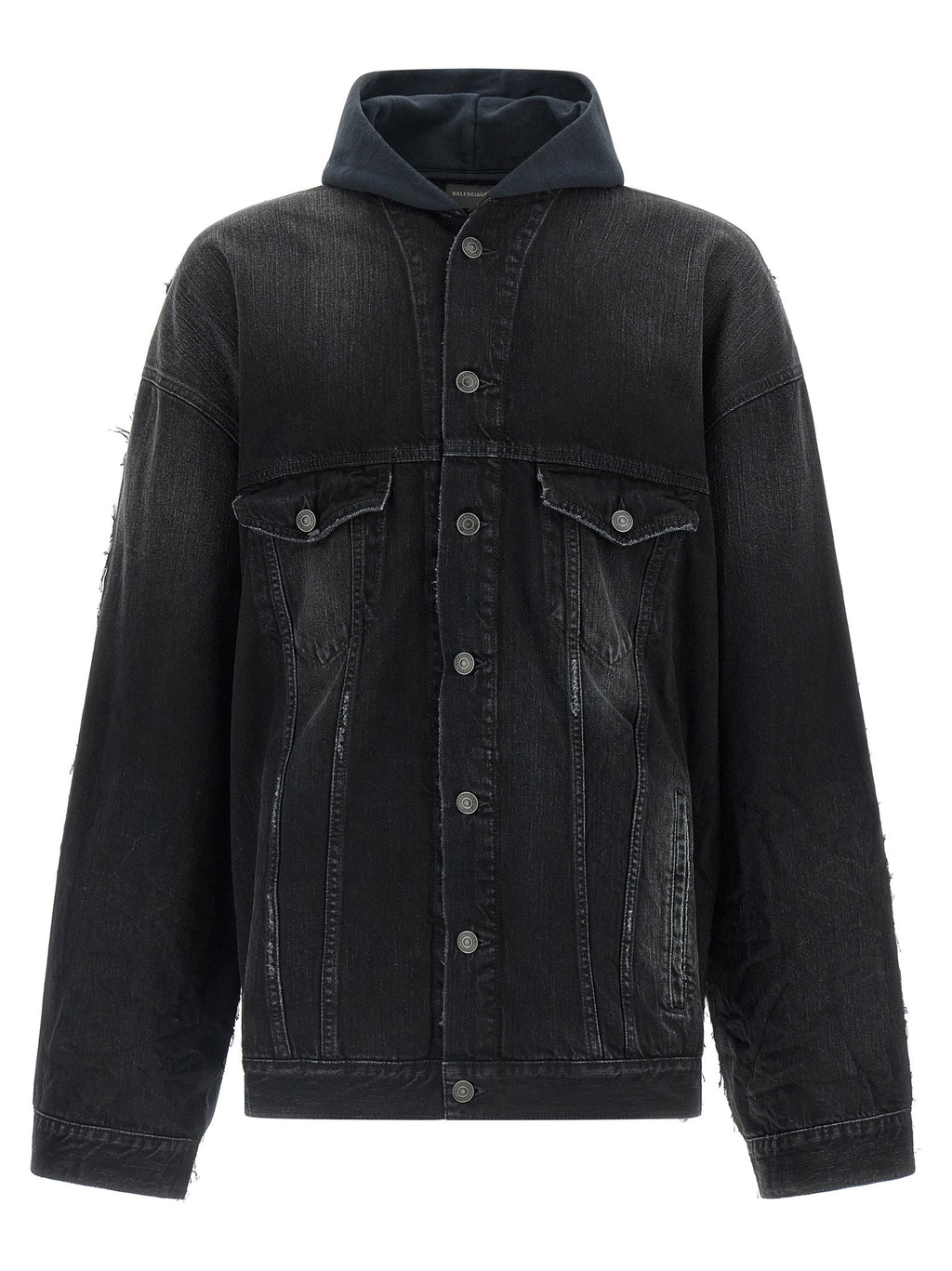 Balenciaga Black Cotton Denim Jacket Balenciaga