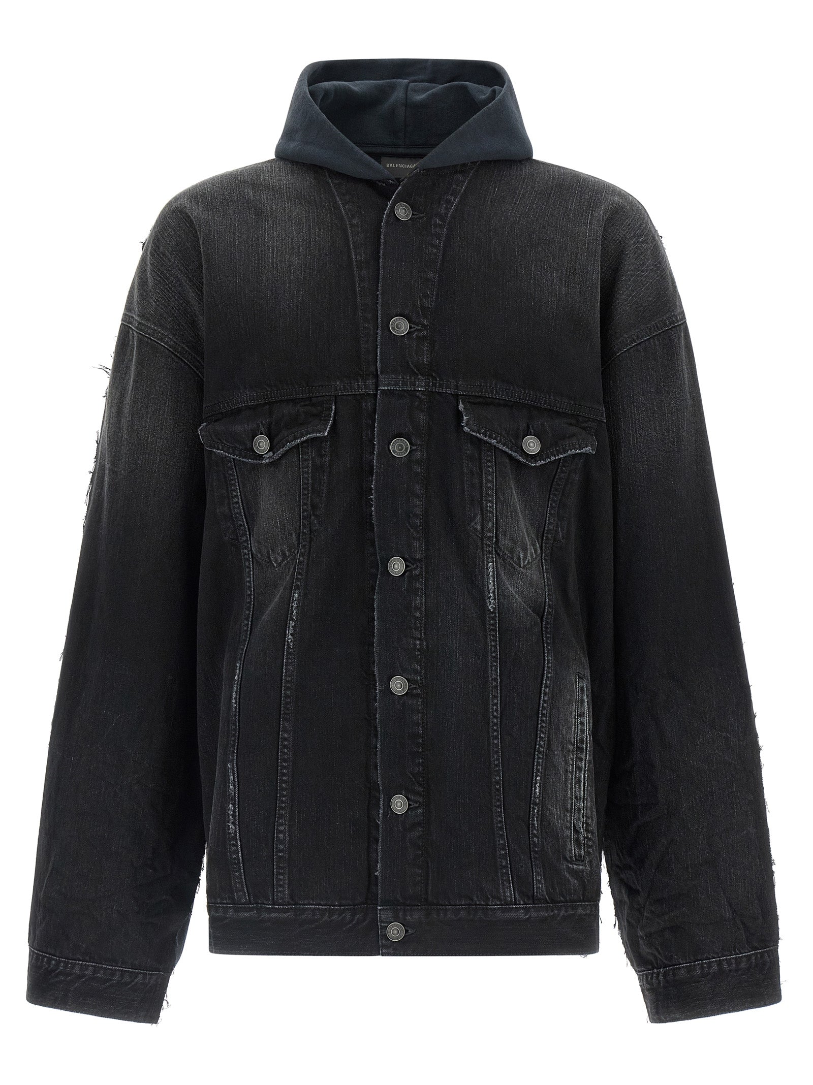 Balenciaga Black Cotton Denim Jacket Balenciaga