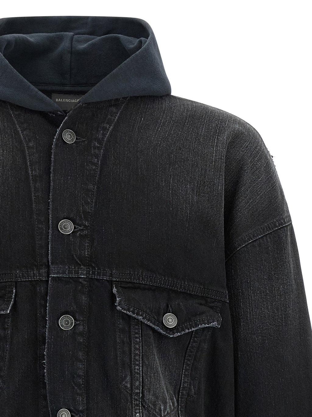 Balenciaga Black Cotton Denim Jacket Balenciaga
