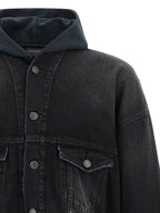 Balenciaga Black Cotton Denim Jacket Balenciaga