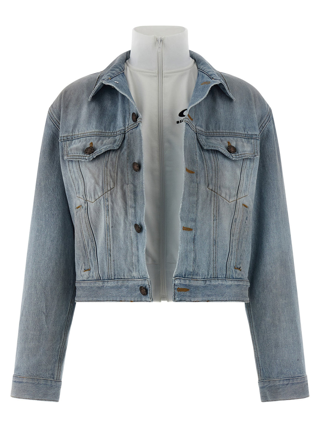 Balenciaga Blue Cotton Denim Jacket Balenciaga