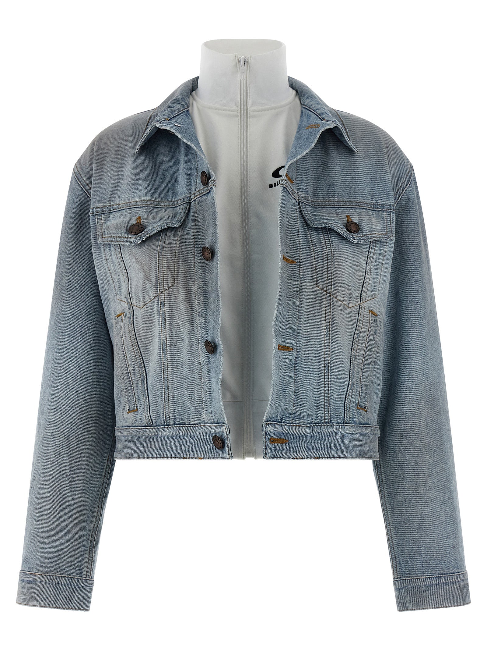 Balenciaga Blue Cotton Denim Jacket Balenciaga