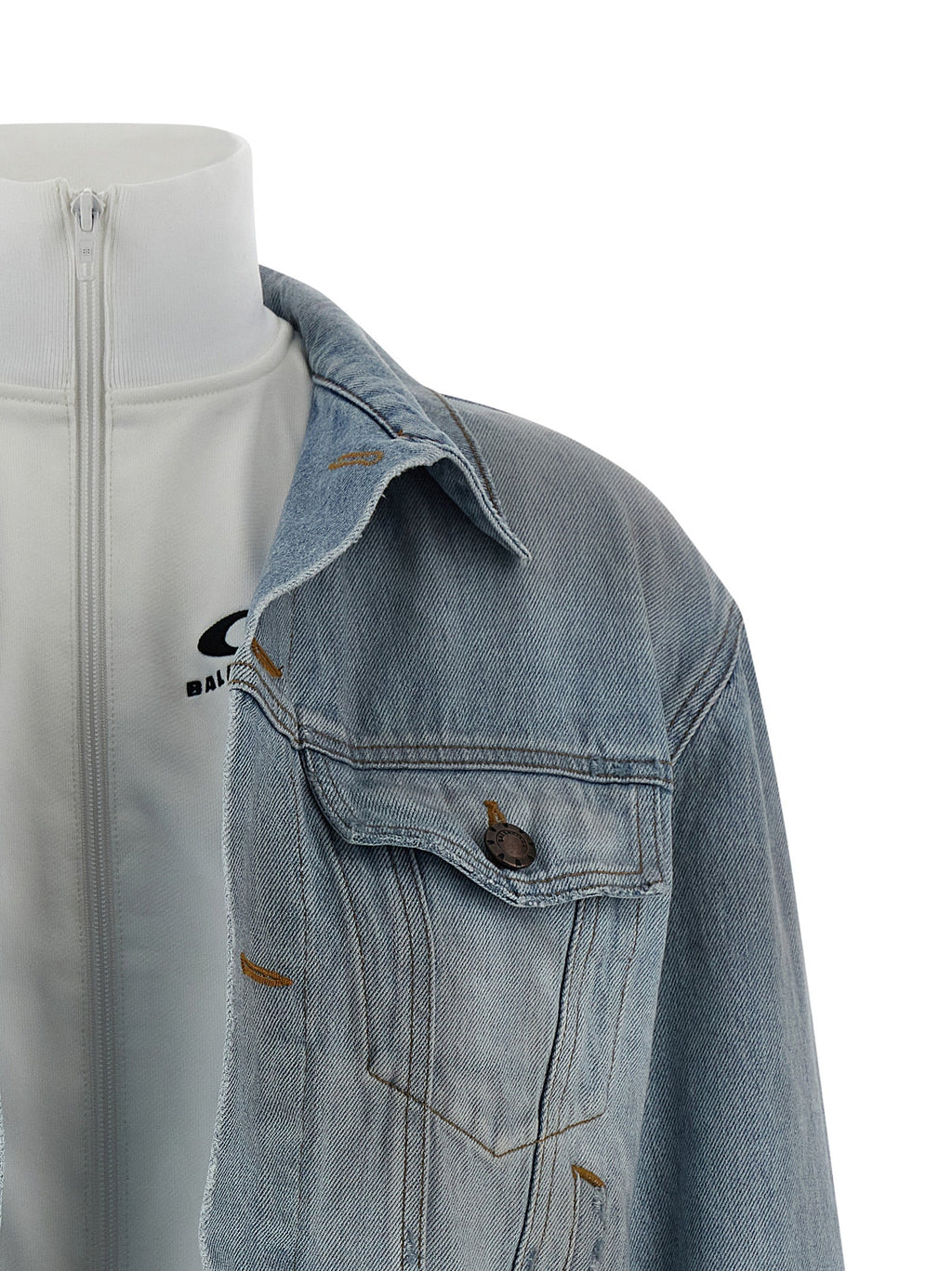 Balenciaga Blue Cotton Denim Jacket Balenciaga