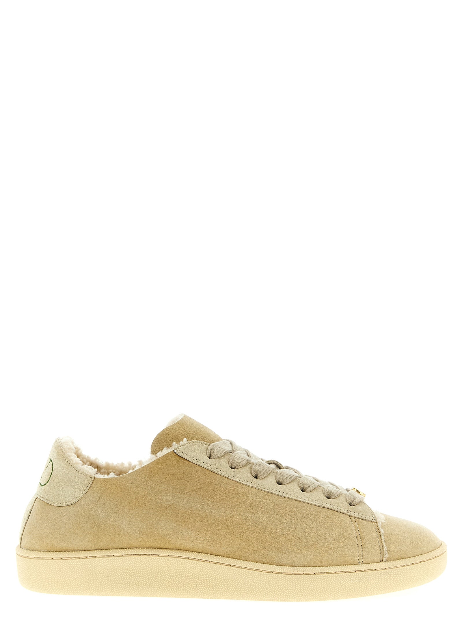 Valentino Garavani Beige Goatskin Low Top Sneakers Valentino Garavani