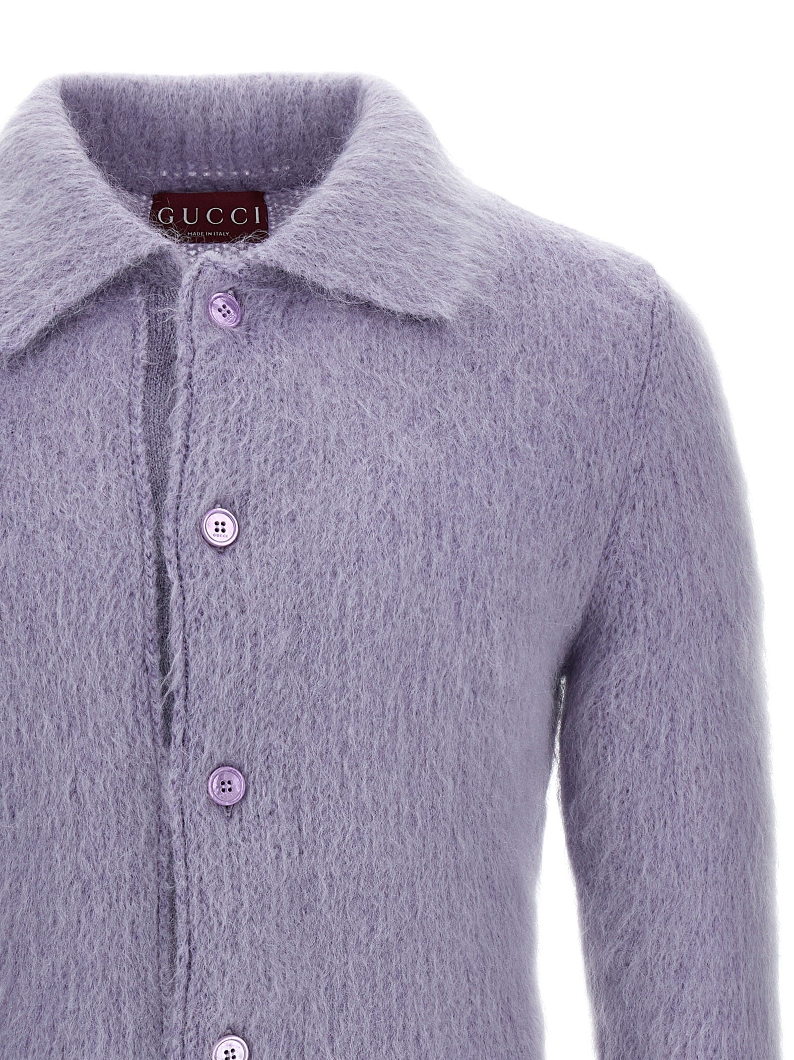 Gucci Purple Wool Cardigan Gucci