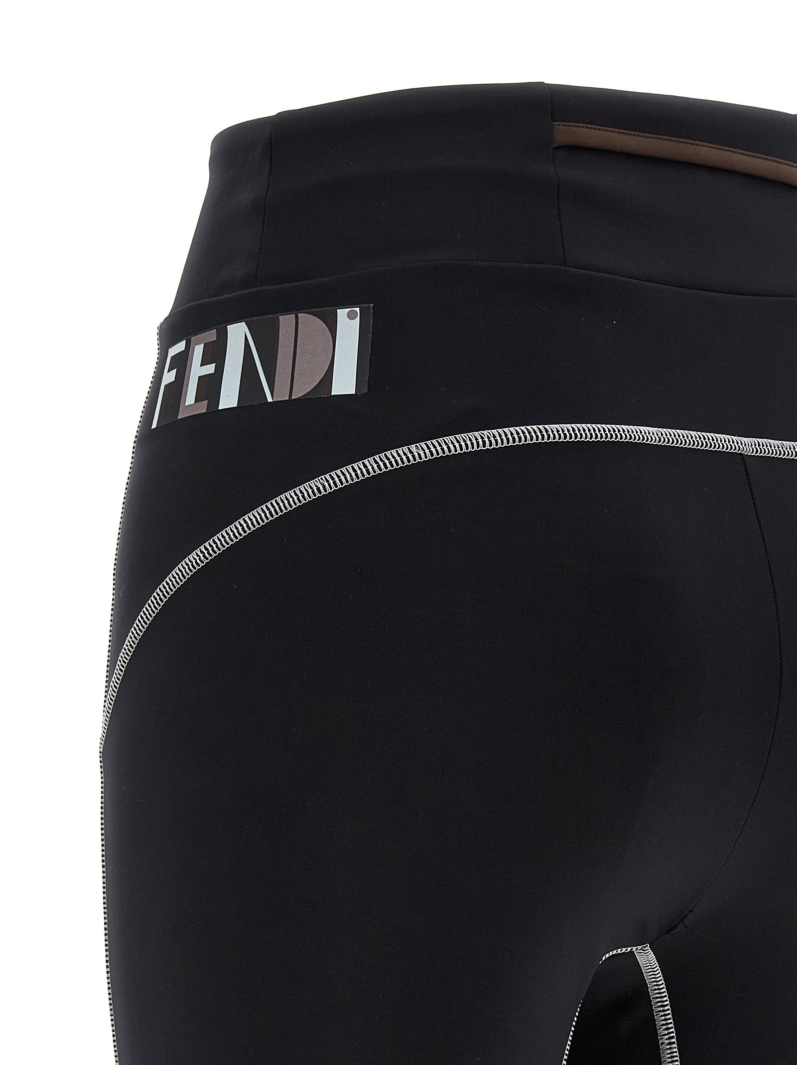 Fendi Black Polyamide Leggings Fendi