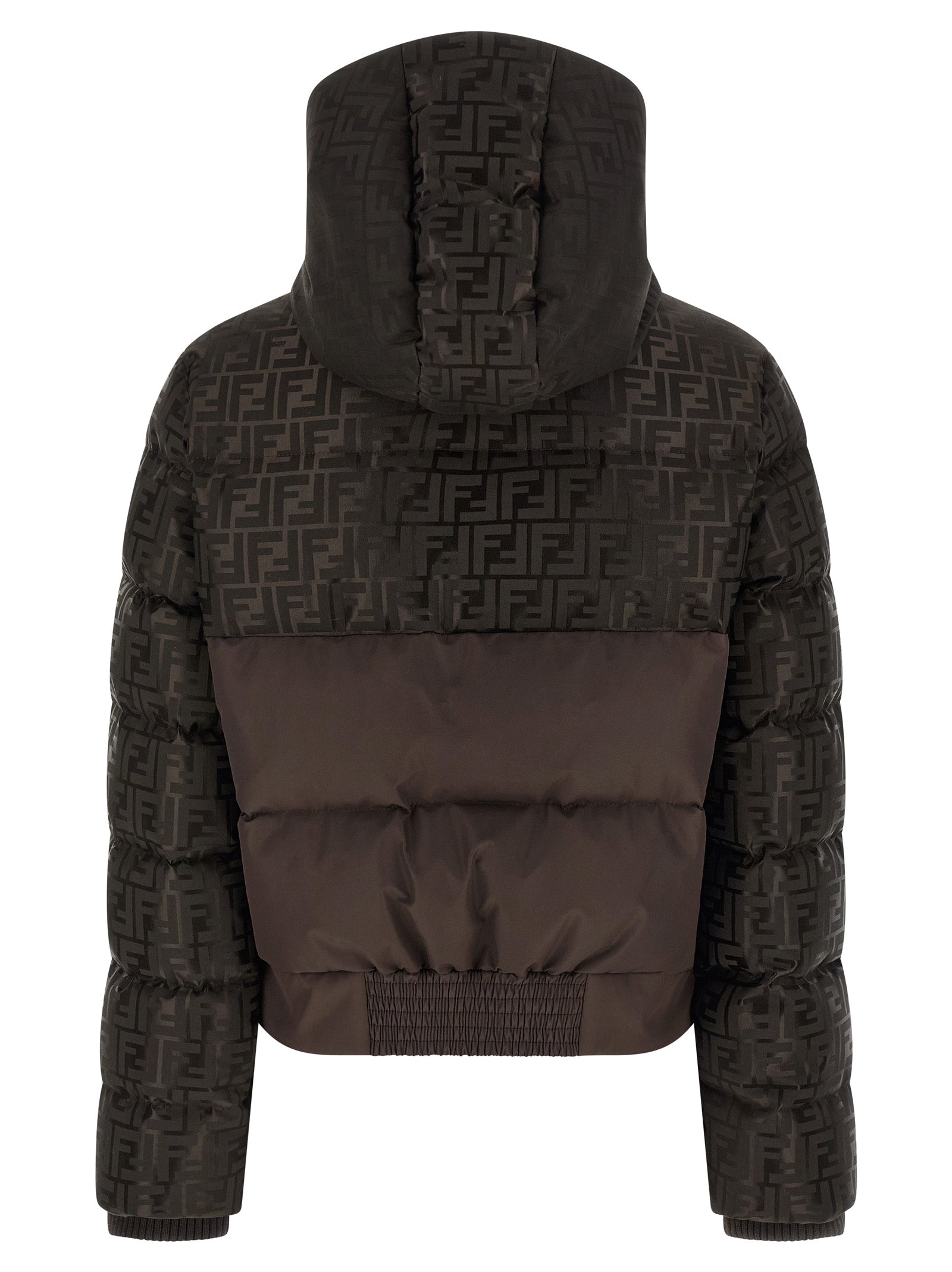 Fendi Brown Cotton Full-Length Jacket Fendi