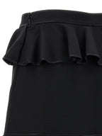 Valentino Garavani Black Virgin Wool Long Skirt Valentino Garavani