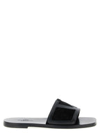 Valentino Garavani Black Calfskin Slides Valentino Garavani